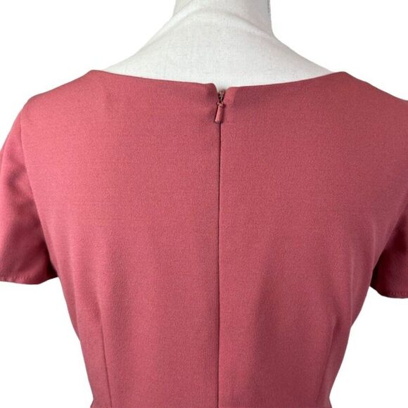 Paper Crown Rose Maternity Sheath Dress Back Zip Ruffle Hem Size Large - Picture 7 of 15